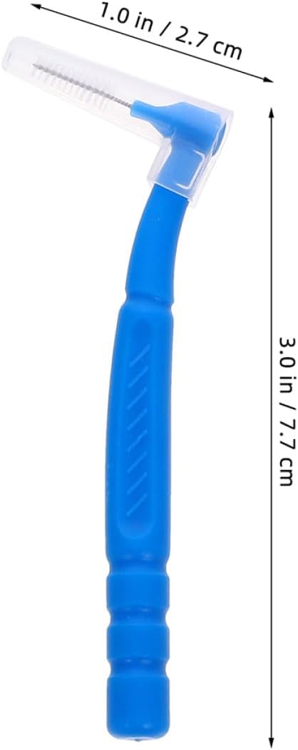 30pcs Interdental Brushes Tooth Cleaning Toothbrush L-Shaped Manual Brush for Braces Orthodontic Care Set for Home Oral Hygiene