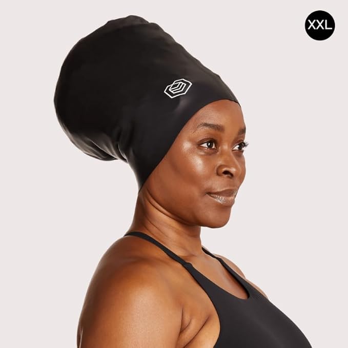 SOUL CAP - Large Swimming Cap for Long Hair - Designed for Long Hair, Dreadlocks, Weaves, Hair Extensions, Braids, Curls & Afros - Women & Men - Silicone-StrideForce Fitness