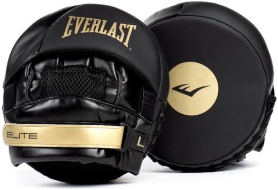 Everlast Elite 2 Punch Mitts Black/Gold One Size-StrideForce Fitness