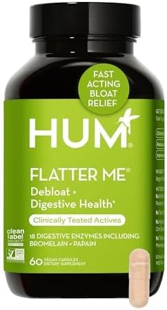 HUM Flatter Me Digestive Enzymes Bloating Supplement - Fast-Acting Bloat Relief for Digestive Health & Debloating Multi Enzyme | Bloat Pills, Anti Bloat Pills, Vegan 60 Servings-StrideForce Fitness
