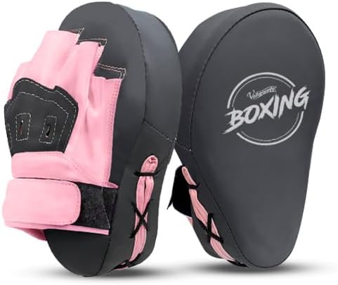 Valleycomfy Boxing Curved Focus Punching Mitts- Leatherette Training Hand Pads-StrideForce Fitness