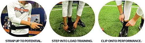 Baseball and Softball Movement Enhancement Training System Including Belt/Harness, Foot/Ankle Strap, 2 Bungee Cords. Enhance Hitting, Pitching, & Throwing-StrideForce Fitness
