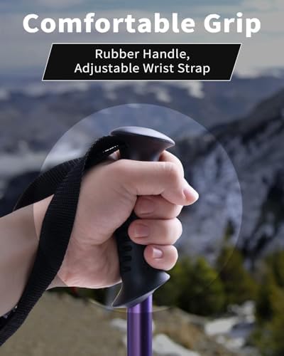 AISUNOURDOOR Lightweight Adjustable Trekking Poles, Aluminum Collapsible Travel Hiking or Walking Sticks for Women Children, with One Disposable Raincoat-StrideForce Fitness