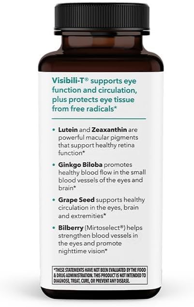 Visibili-T - Vitamin Supplement for Eye Health & Vision Support - Carrot Root, Chromium, Bilberry, Ginkgo Biloba, Grape Seed Extract, Lycopene, Vitamin A, Lutein & Zeaxanthin - 60 Capsules (Pack of 2)-StrideForce Fitness