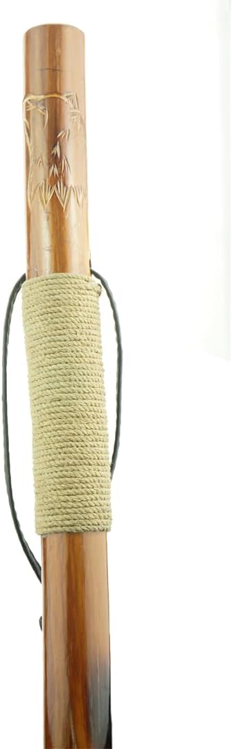 SE Survivor Series 55" Hand Carved Wolf Hiking Stick, Weatherproof, Rope Wrapped, Metal Tip - WS626-55RW-StrideForce Fitness