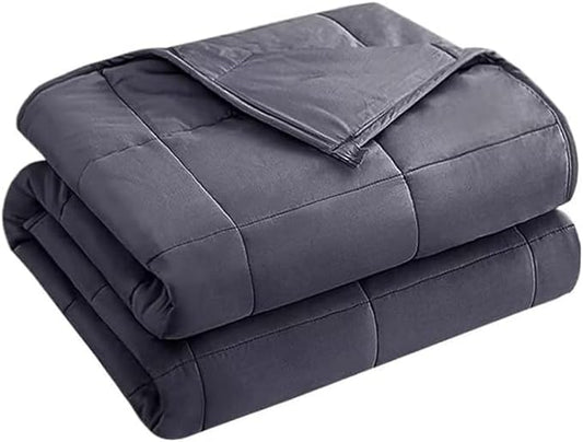 25 lbs weighted blanket Queen Size for Adults (60”x 80”, Grey) Cooling Heavy Blanket for Sleeping Perfect for 240-260 lbs, Winter Thick Breathable Blanket with Premium Glass Bead, Machine Washable-StrideForce Fitness