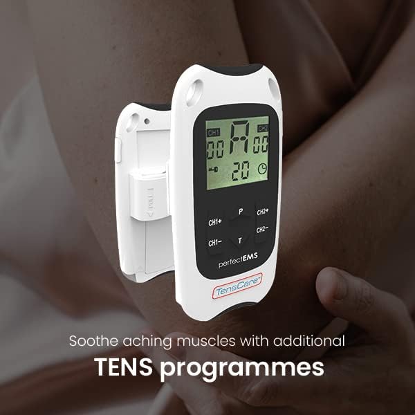 TensCare Perfect EMS - Strengthen, Rehabilitate and Tone Muscles. Recover Faster from Injuries. TENS Program for Pain Relief-StrideForce Fitness