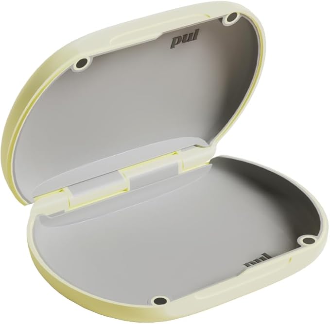 PUL Clear Aligner & Retainer Case | Compatible with Invisalign, Pul Tool, Retainers, Dentures, Mouthguards, Nightguards, & Floss Picks | Secure Magnetic Closure for Slim, Sleek Durable Design - Yellow