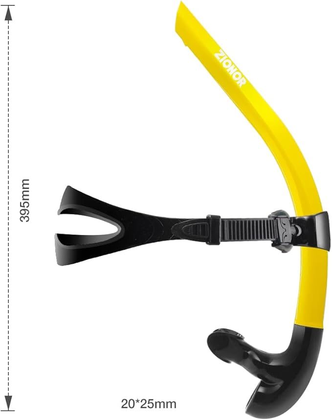 ZIONOR Snorkel Lap Swimming Swimmer Training Diving Snorkeling Comfortable Mouthpiece One-Way Purge Valve for Pool Open Water-StrideForce Fitness