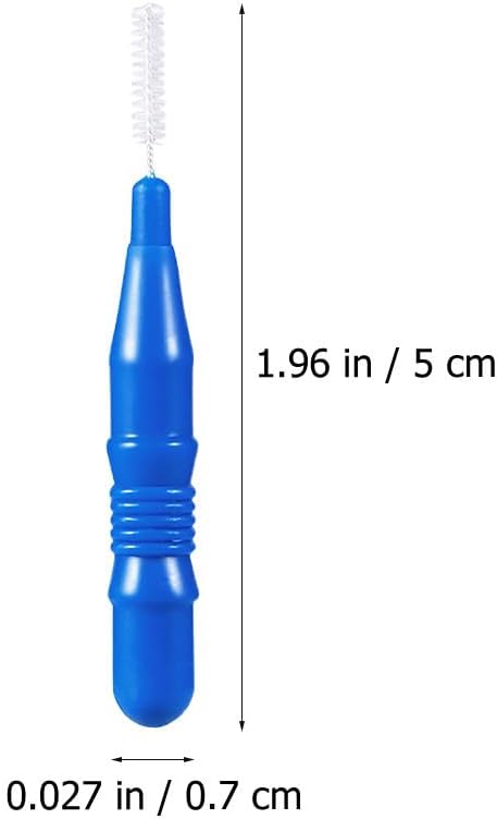 ARTIBETTER 50pcs Interdental Brushes for Braces Floss Brushes for Teeth Toothpick Oral Flossing Head Teeth Cleaning Tool 2. 5mm Blue