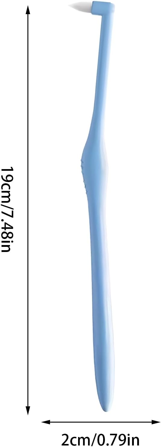 Orthodontic End Tuft Toothbrush, 19x2x1.5cm Soft Precision Brush for Cleaning Between Teeth, Gum Care, Removal, Interdental Cleaning Use