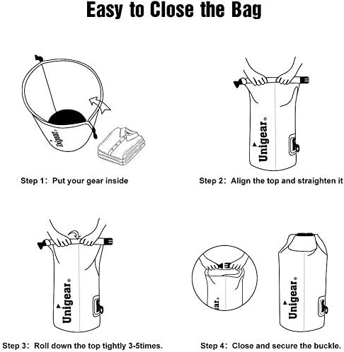 Unigear Dry Bag Waterproof, 2L/5L/10L/20L/30L/40L Floating and Lightweight Bags for Kayaking, Boating, Fishing, Swimming and Camping with Waterproof Phone Case-StrideForce Fitness