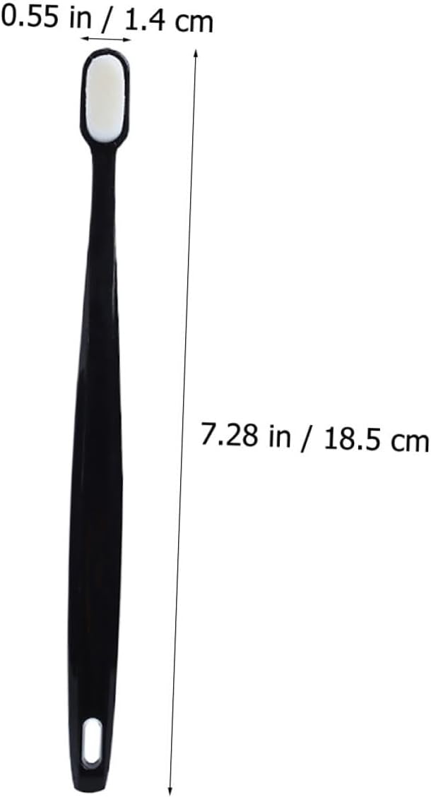 Soft Bristle Toothbrush for Adults and Pregnant Women, 2pcs Extra Soft Gum Care Toothbrushes Ultra-fine Bristles, Black and White, Suitable for Home and Travel Use