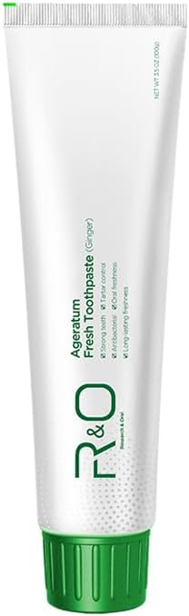 R&O Ginger Mint Fresh Toothpaste - Natural Plaque Removal & Fresh Breath | 3.53oz 2-Pack