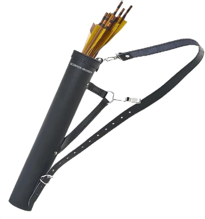 Traditional Back Quiver Bow Arrow Holder Handmade Leather Quiver Lightweight & Comfortable Gift for him Aniversary Gift-StrideForce Fitness