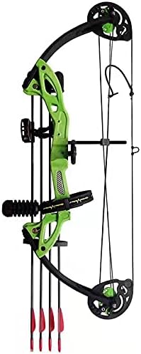 Compound Bow Archery for Youth and Beginner, Right Handed,19”-28” Draw Length,15-29 Lbs Draw Weight, 260 fps-StrideForce Fitness