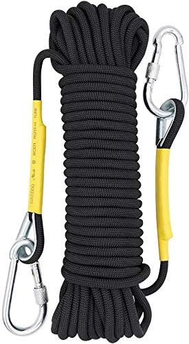 X XBEN Outdoor Climbing Rope 10M(32ft) 20M(64ft) 30M(96ft) 50M(160ft) 70M(230ft) 152M(500FT) 352M(1000FT) Static Rock Climbing Rope for Escape Rope Ice Climbing Equipment Fire Rescue Parachute-StrideForce Fitness