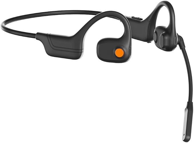 IHAO Open Ear Air Conduction Bluetooth Headphone Dual Mic Rotatable Boom Mic Active Noise Cancellation IPX5 Waterproof Bluetooth 5.4 Pain-Free Design for Sports Work Outdoor Activities-DG09 Black-StrideForce Fitness