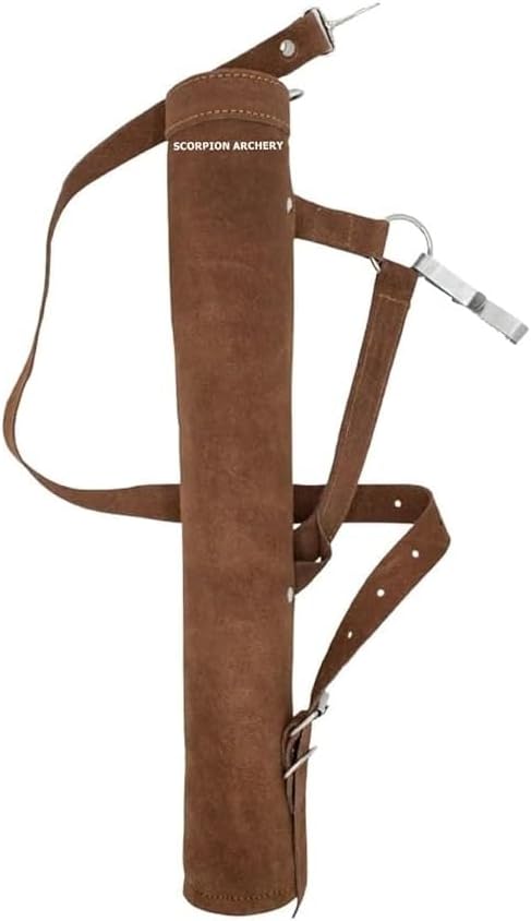 Traditional Back Quiver Bow Arrow Holder Handmade Leather Quiver Lightweight & Comfortable Gift for him Aniversary Gift-StrideForce Fitness