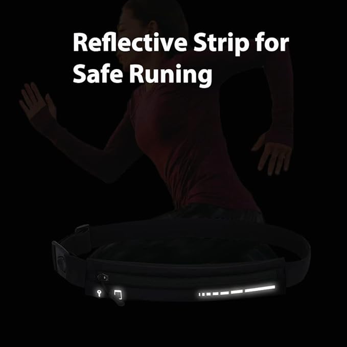 Slim Running Belt for Women Men,Runners Fanny Pack Phone Holder,Running Pouch Waist bag for Workout Jogging,Money Belt Running Gear Accessories-StrideForce Fitness