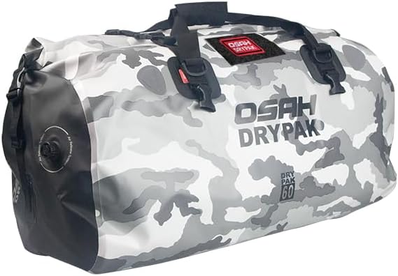 Waterproof Duffel& Luggage Bag - Motorcycle Dry Bag Tail Saddle Bags with Roll Top Closure,Large Storage Space,for Camping, Kayaking, Fishing & Traveling(Sky, 60L)-StrideForce Fitness