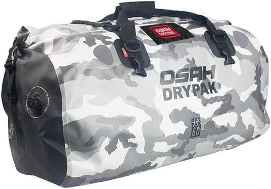 Waterproof Duffel& Luggage Bag - Motorcycle Dry Bag Tail Saddle Bags with Roll Top Closure,Large Storage Space,for Camping, Kayaking, Fishing & Traveling(Sky, 60L)-StrideForce Fitness