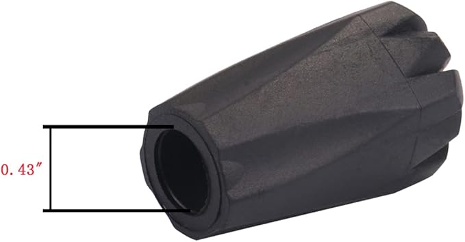 Trekking Pole Accessories Extra Thick and Wear Resisting Rubber Tips Snow Support Mud Support for Hiking Poles for All Common Trekking Poles, Hiking Sticks, Nordic Walking Poles with a Inner Diameter of 11mm/0.43"-StrideForce Fitness