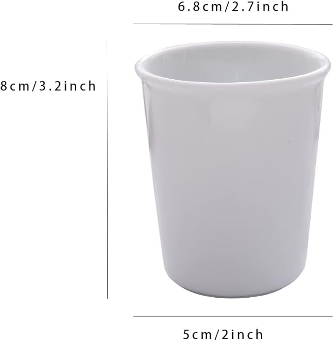 Awhale Ceramic Bathroom Cup 2Pcs, Mouthwash Cups, Toothbrush Holders, 150ml/Pcs (White)