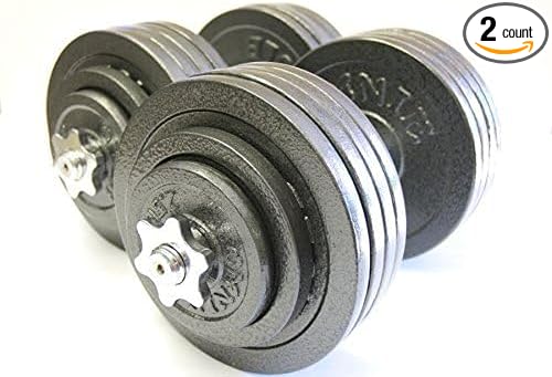 TELK – Adjustable Dumbbell Set – Home Gym Weight Set with Baked Enamel Cast Iron Plates – Space-Saving Free Weights for Strength Training-StrideForce Fitness