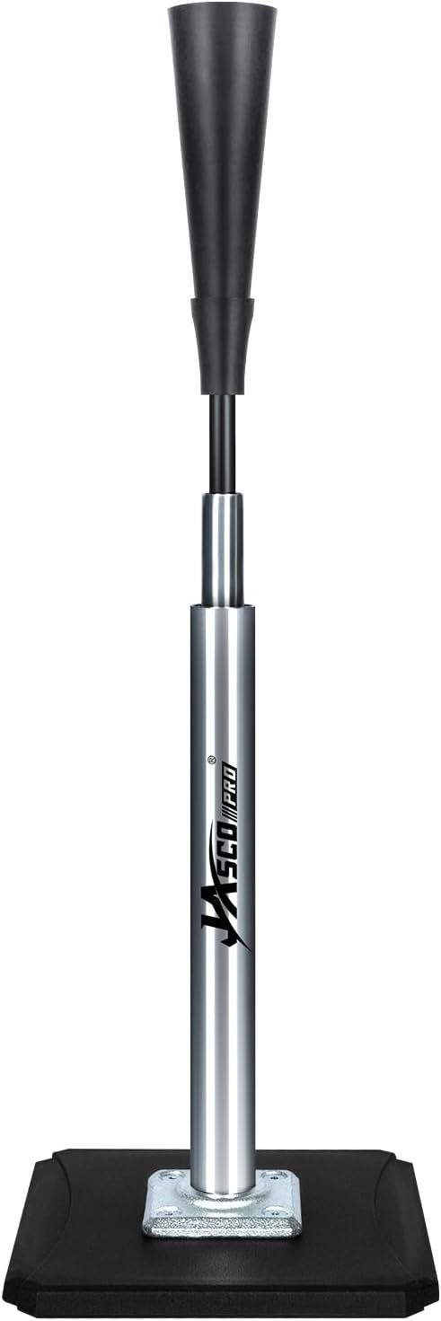 Portable Batting Tee for Baseball/Softball, Height Adjustable 24-46 inches Softball Tee for Kids and Adults,Baseball Tee with Rubber Top,Metal Base,Easy Transport and Assemble Hitting Tee-StrideForce Fitness