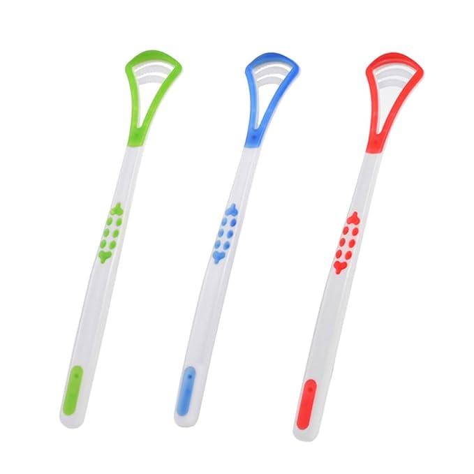 Tongue Scraper Tongue Cleaning Brush Scraper Tool for Oral Hygiene, Healthy Mouth Care and Daily Dental Cleaning Green