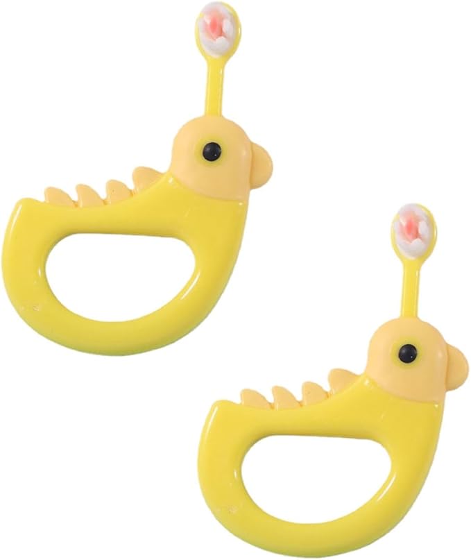 2pcs Toothbrushes Soft Bristles Gentle Cleaning Ergonomic Handle Yellow for Comfortable Practical Oral Care