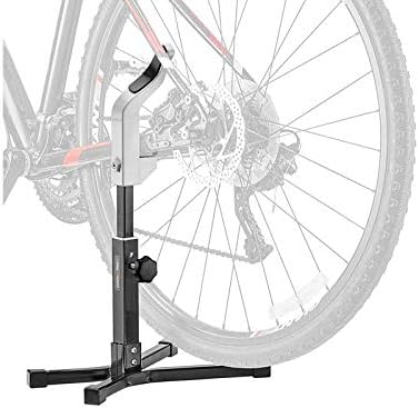 Ibera Bike Stand for 20"-29" - Bicycle Stand for Regular Tires with Non-Scratch & Foldable Steel Frame Design - Adjustable Height & Floor-Mounted Bicycle Storage for Garage, Home or Workshop-StrideForce Fitness