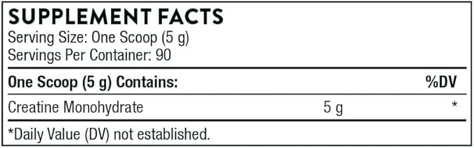 THORNE Creatine - Micronized Creatine Monohydrate Powder - Support for Muscles & Cognitive Function* - for Women & Men - Unflavored - NSF Certified for Sport - 5 g per Serving - 90 Servings-StrideForce Fitness
