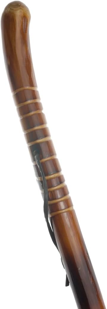 SE Natural Wood Walking Stick with Root Head, Carved Hand Grip, Steel Spike and Metal-Reinforced Tip Cover, 55" - WS631-52RH-StrideForce Fitness