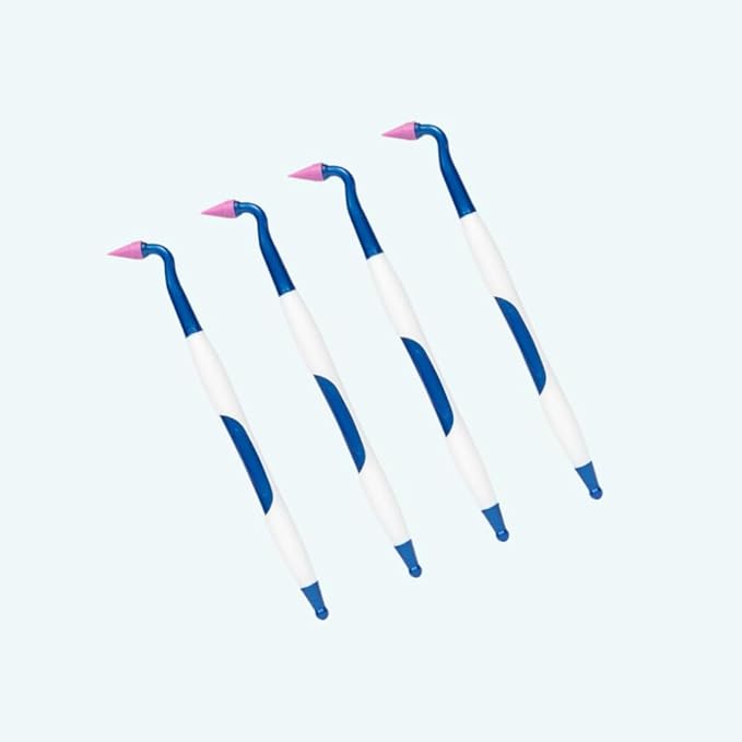 Gum Stimulators 4 Pack - Dental Plaque Remover Tool, Gum Brush, Gum Dental Picks - Rubber Tip Stimulator, Latex-Free, Pack of 4