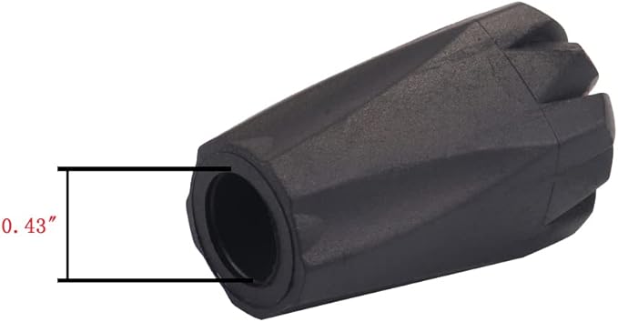 Trekking Pole Accessories Extra Thick and Wear Resisting Rubber Tips Snow Support Mud Support for Hiking Poles for All Common Trekking Poles, Hiking Sticks, Nordic Walking Poles with a Inner Diameter of 11mm/0.43"-StrideForce Fitness
