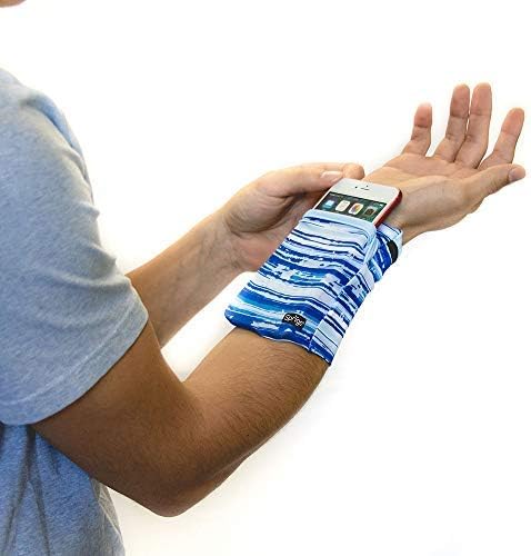Sprigs Banjees 2 Pocket Wrist Wallet/Wrist Band/Wrist Pocket for Travel, Walking, & Running. Wallet Pouch That Holds Cash, Card, ID's, and More-StrideForce Fitness