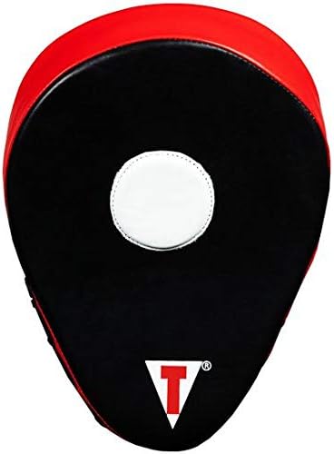 TITLE Boxing Icredi-Ball Leather Punch Mitts 2.0, Black/Red - Boxing Pads, Muay Thai, Focus Mitts, MMA Equipment, Kickboxing-StrideForce Fitness