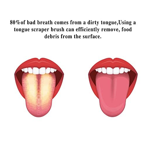 DR PERFECT Soft Tongue Brush Scraper Cleaner Helps Fight Bad Breath Clean Your Tongue Without Hurt Pack Of 4 (Gray)