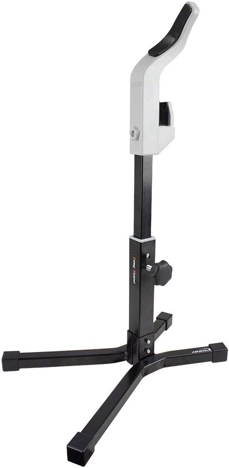 Ibera Bike Stand for 20"-29" - Bicycle Stand for Regular Tires with Non-Scratch & Foldable Steel Frame Design - Adjustable Height & Floor-Mounted Bicycle Storage for Garage, Home or Workshop-StrideForce Fitness