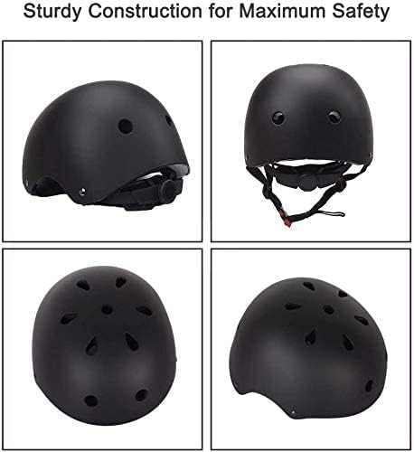 Adjustable Helmet for Ages 3-16 Kids Toddler Boys Girls Youth,Protective Gear with Elbow Knee Wrist Pads for Multi-Sports Skateboarding Bike Riding Scooter Inline skatings Longboard Roller Skate-StrideForce Fitness