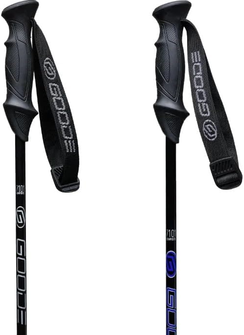 GOODE G-Max Summit Ski Poles – Lightweight & Durable Carbon Composite Downhill Ski Poles for Men & Women – Ergonomic Grip & Shock Absorbing Design – Pair-StrideForce Fitness