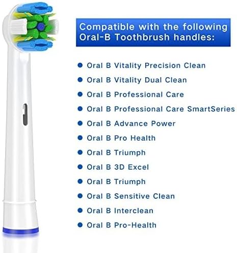 Replacement Brush Heads Compatible with Oral B Braun Electric Toothbrush - Floss Toothbrush Head Fits for Oral B Pro 1000 Genius Smart Series (12 Pack)