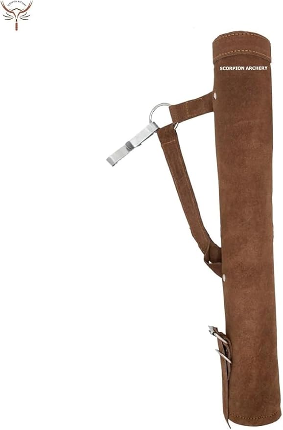 Traditional Back Quiver Bow Arrow Holder Handmade Leather Quiver Lightweight & Comfortable Gift for him Aniversary Gift-StrideForce Fitness