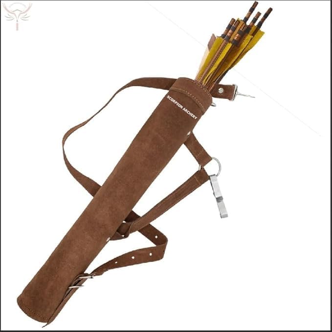 Traditional Back Quiver Bow Arrow Holder Handmade Leather Quiver Lightweight & Comfortable Gift for him Aniversary Gift-StrideForce Fitness