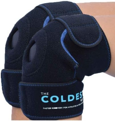 Coldest Knee Ice Pack Wrap, Hot and Cold Therapy - Reusable Compression for Meniscus Tear, Injury Recovery, Sprains, Swelling, Ice Packs After Surgery, Rheumatoid Arthritis, ICY Cold Brace - 2 Pack-StrideForce Fitness