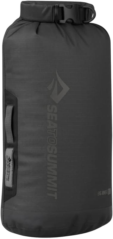 Sea to Summit Big River Dry Bag, Heavy-Duty Dry Storage, 8 Liter, Jet Black-StrideForce Fitness