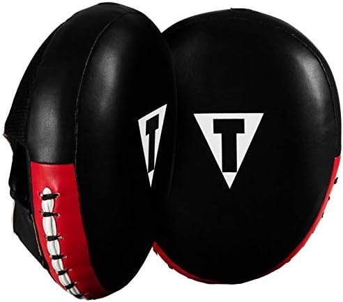 TITLE Boxing Air Vent Technology Punch Mitts, Black/Red - Boxing Pads, Muay Thai Pads, Punching Mitts, Focus Mitts, Boxing Equipment, Punching Pads, MMA Equipment, Kickboxing-StrideForce Fitness