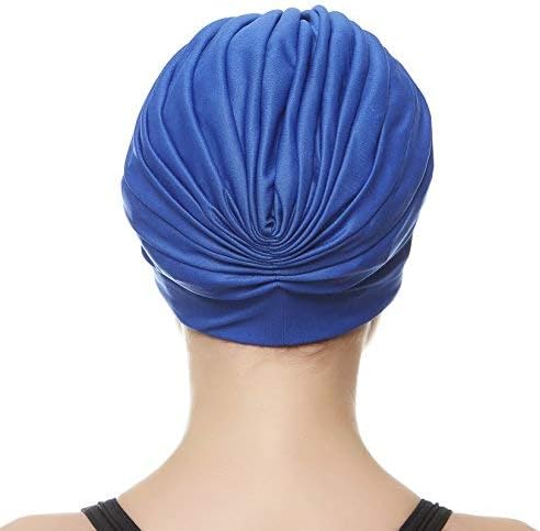 BEEMO Swim Caps for Women Swimming Turban Polyester Latex Lined Pleated for Ladies-StrideForce Fitness